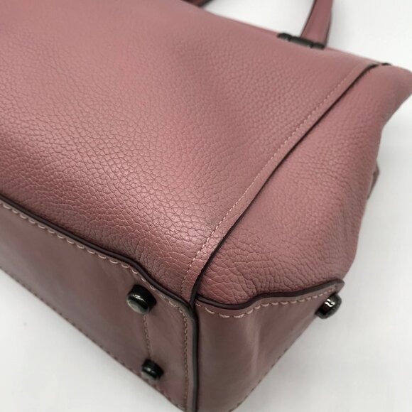 Coach Purple Pebbled Leather Grace Satchel Bag 21343 - Picture 8 of 11